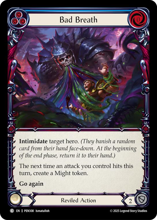 Bad Breath (Blue) (Rainbow Foil) [PEN308] (Compendium of Rathe)  Rainbow Foil | Cracking-Singles