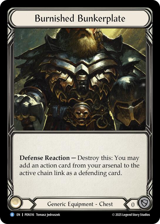 Burnished Bunkerplate [PEN316] (Compendium of Rathe)  Cold Foil | Cracking-Singles