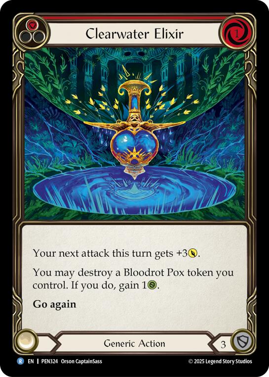 Clearwater Elixir (Red) (Regular) [PEN324] (Compendium of Rathe) | Cracking-Singles