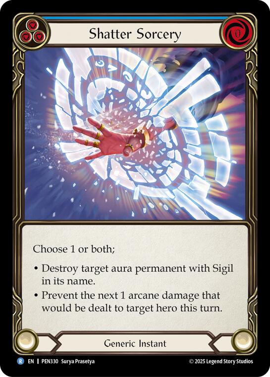Shatter Sorcery (Blue) (Rainbow Foil) [PEN330] (Compendium of Rathe)  Rainbow Foil | Cracking-Singles