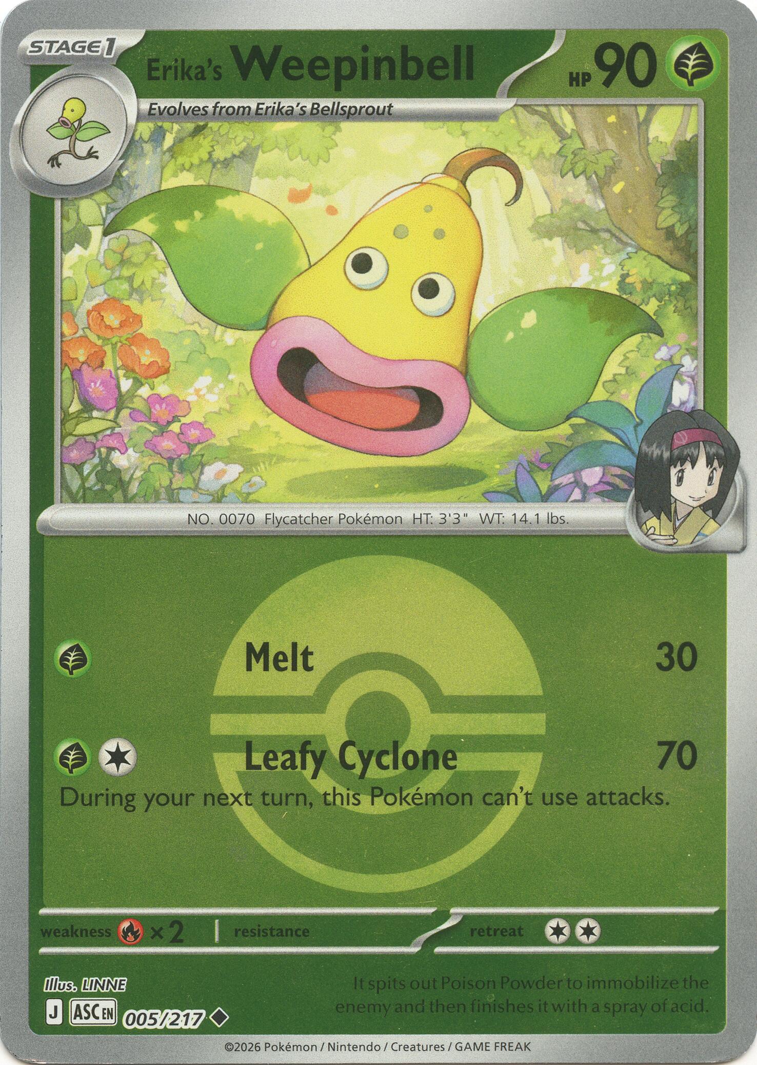 Erika's Weepinbell (005/217) (Poke Ball) [Mega Evolution: Ascended Heroes] | Cracking-Singles