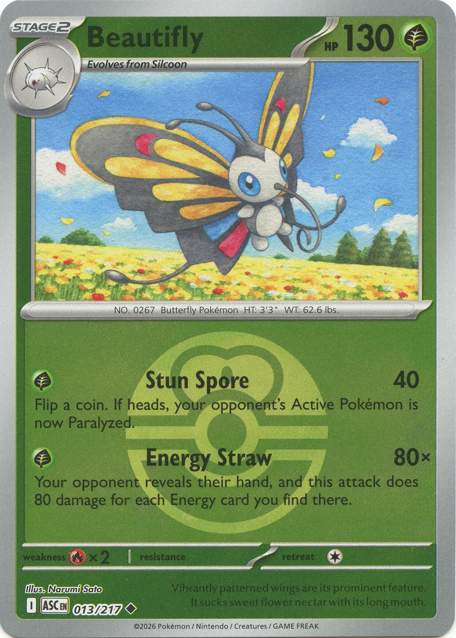 Beautifly (013/217) (Love Ball) [Mega Evolution: Ascended Heroes] | Cracking-Singles