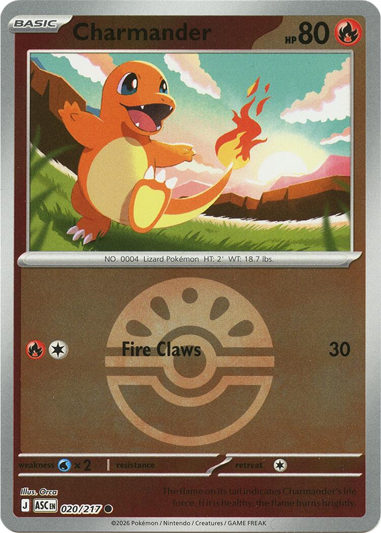 Charmander (020/217) (Quick Ball) [Mega Evolution: Ascended Heroes] | Cracking-Singles