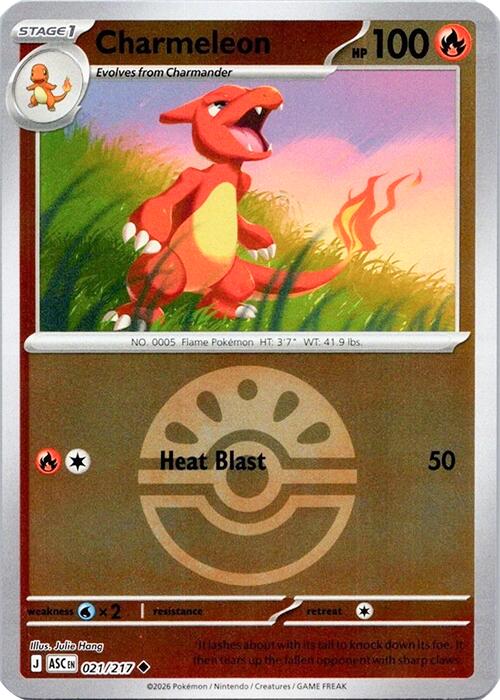 Charmeleon (021/217) (Quick Ball) [Mega Evolution: Ascended Heroes] | Cracking-Singles