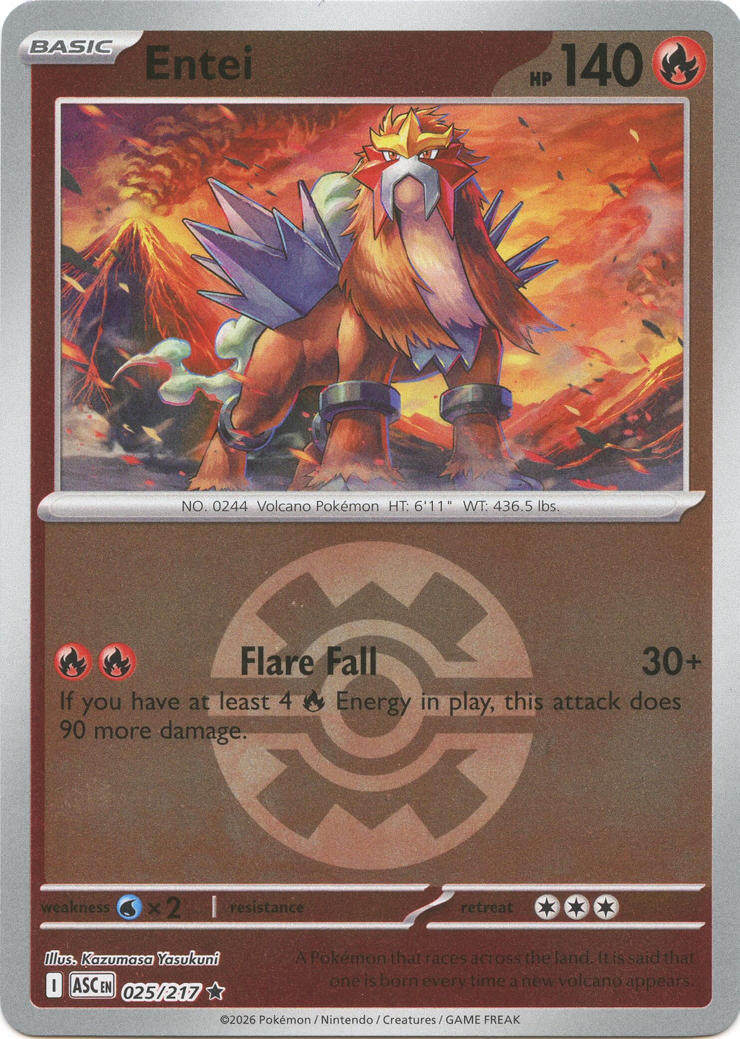 Entei (025/217) (Quick Ball) [Mega Evolution: Ascended Heroes] | Cracking-Singles