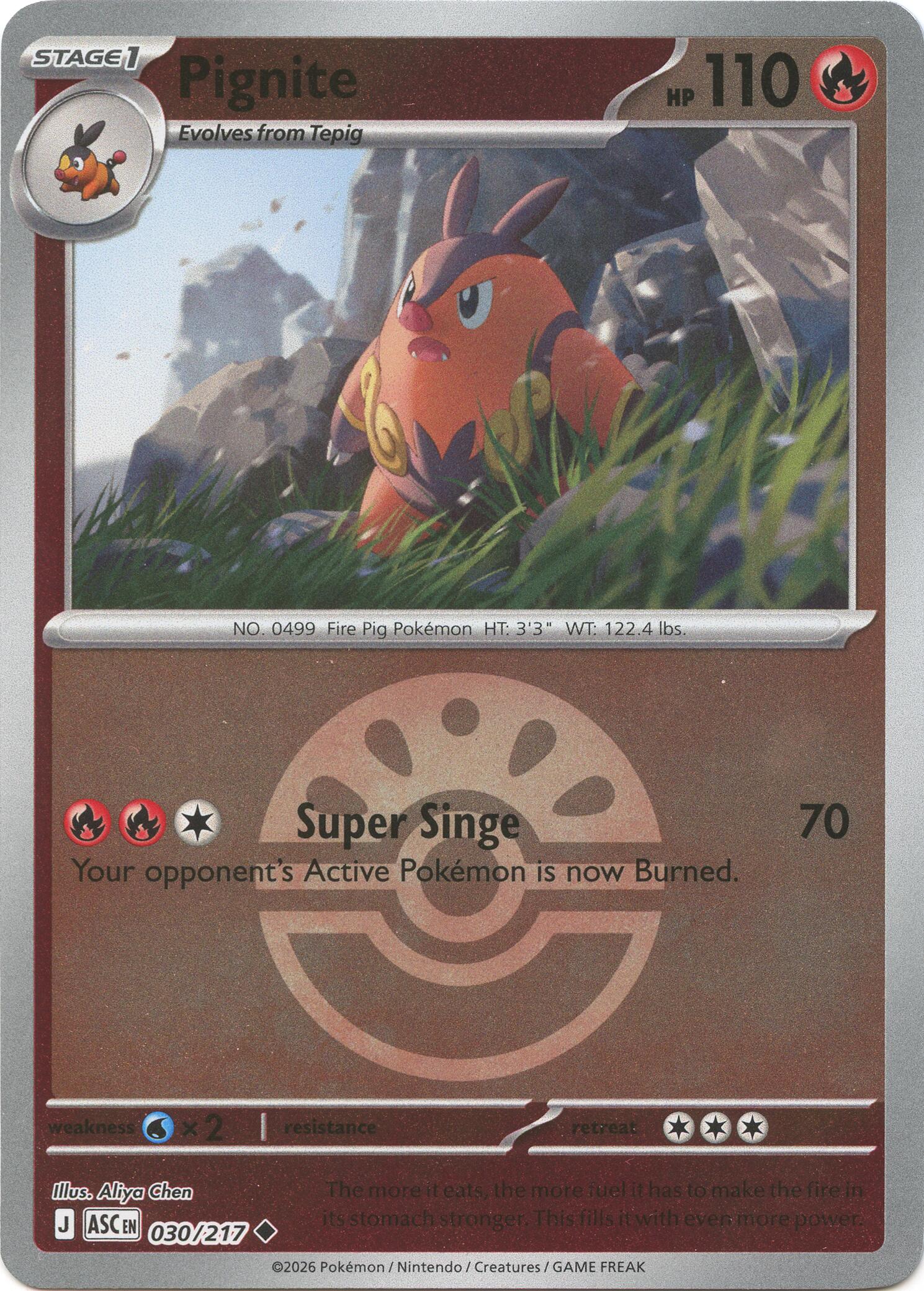 Pignite (030/217) (Friend Ball) [Mega Evolution: Ascended Heroes] | Cracking-Singles