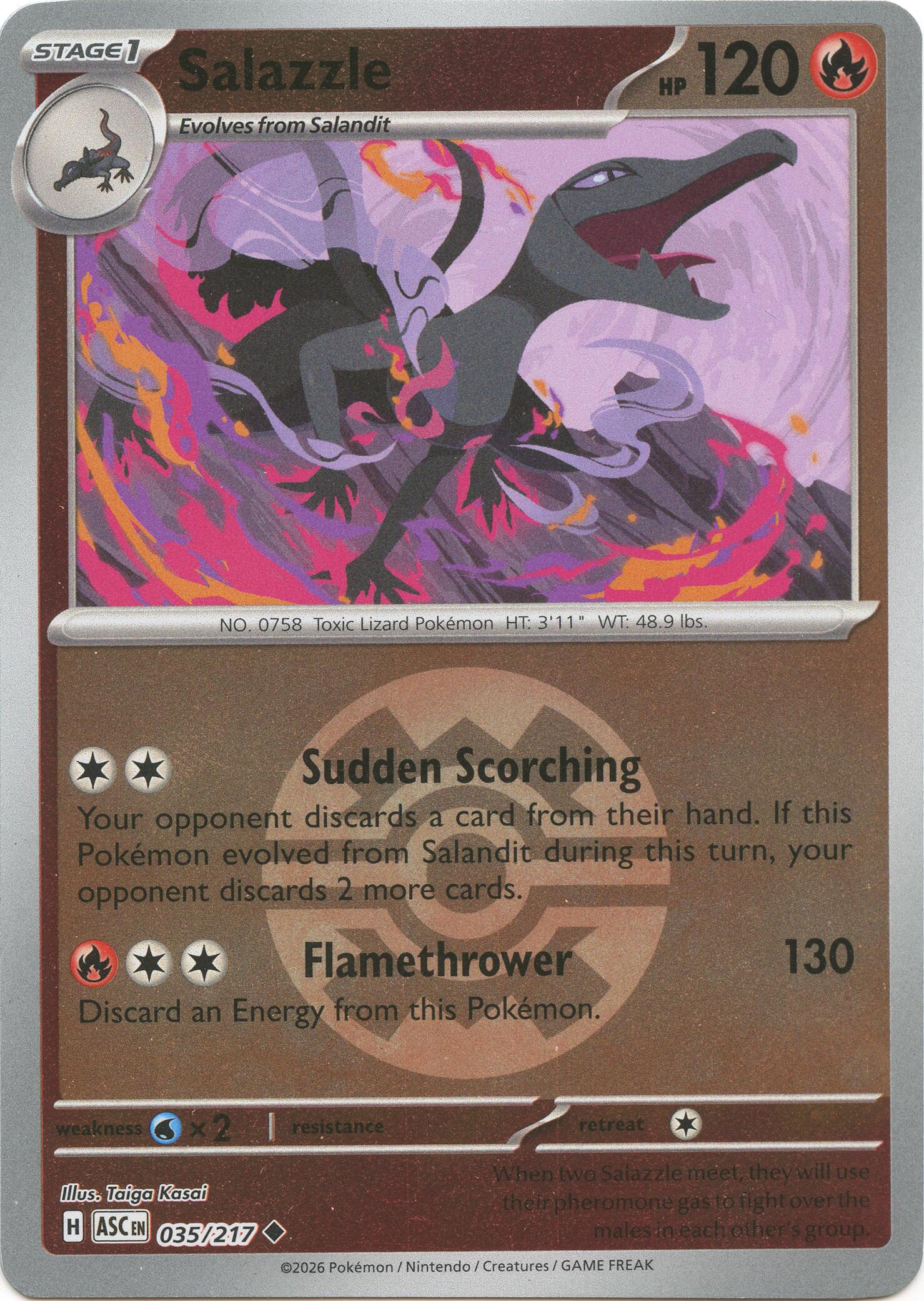 Salazzle (035/217) (Quick Ball) [Mega Evolution: Ascended Heroes] | Cracking-Singles