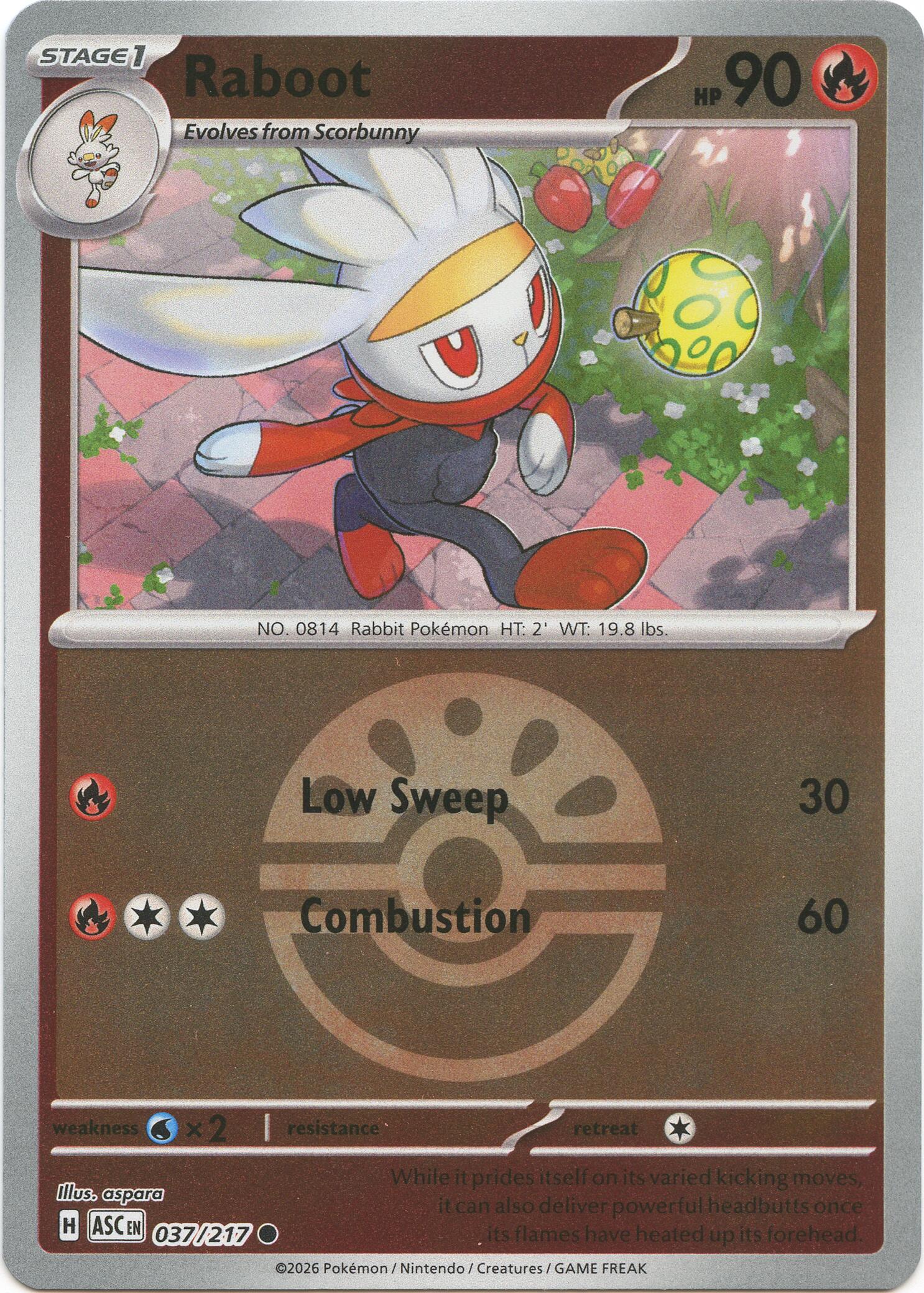 Raboot (037/217) (Friend Ball) [Mega Evolution: Ascended Heroes] | Cracking-Singles