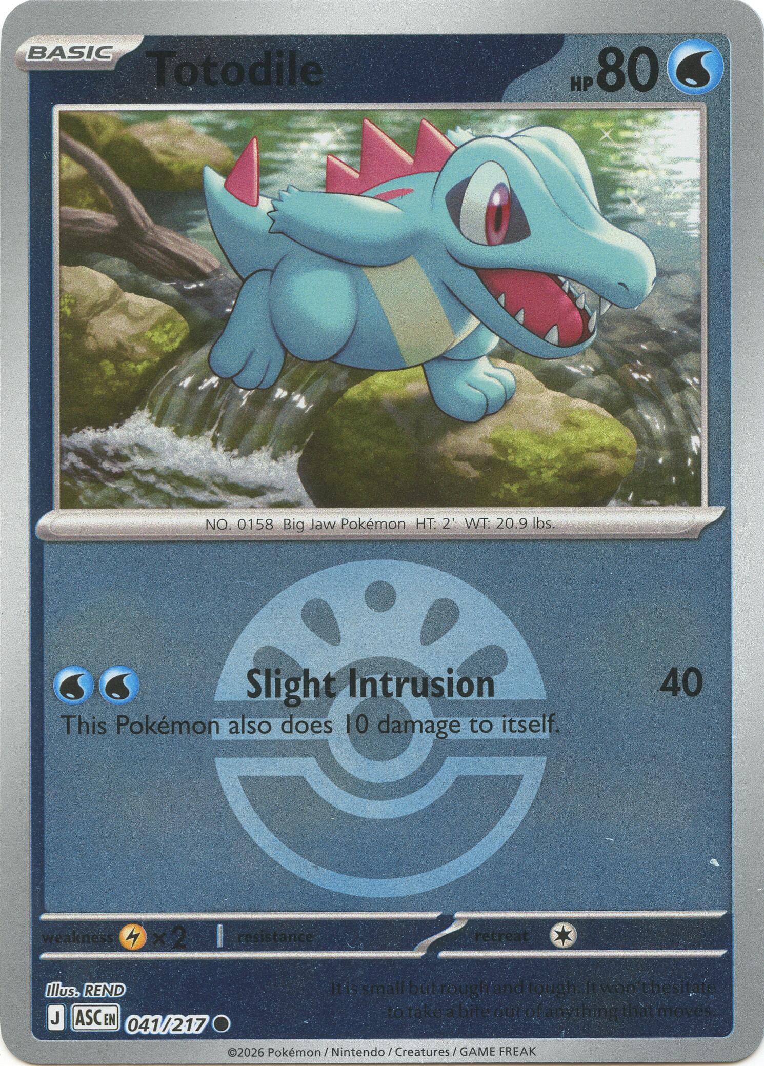 Totodile (041/217) (Friend Ball) [Mega Evolution: Ascended Heroes] | Cracking-Singles