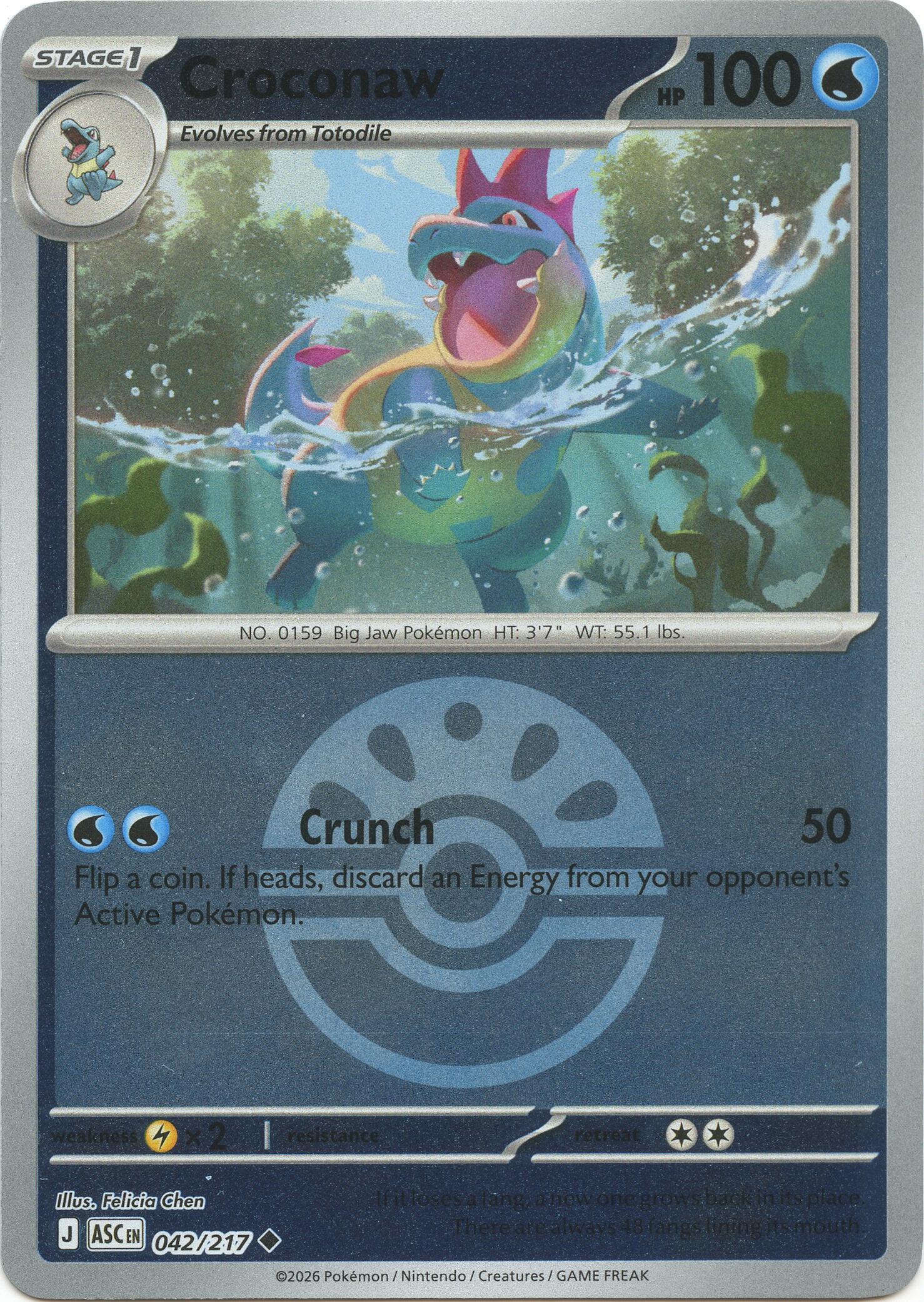 Croconaw (042/217) (Friend Ball) [Mega Evolution: Ascended Heroes] | Cracking-Singles
