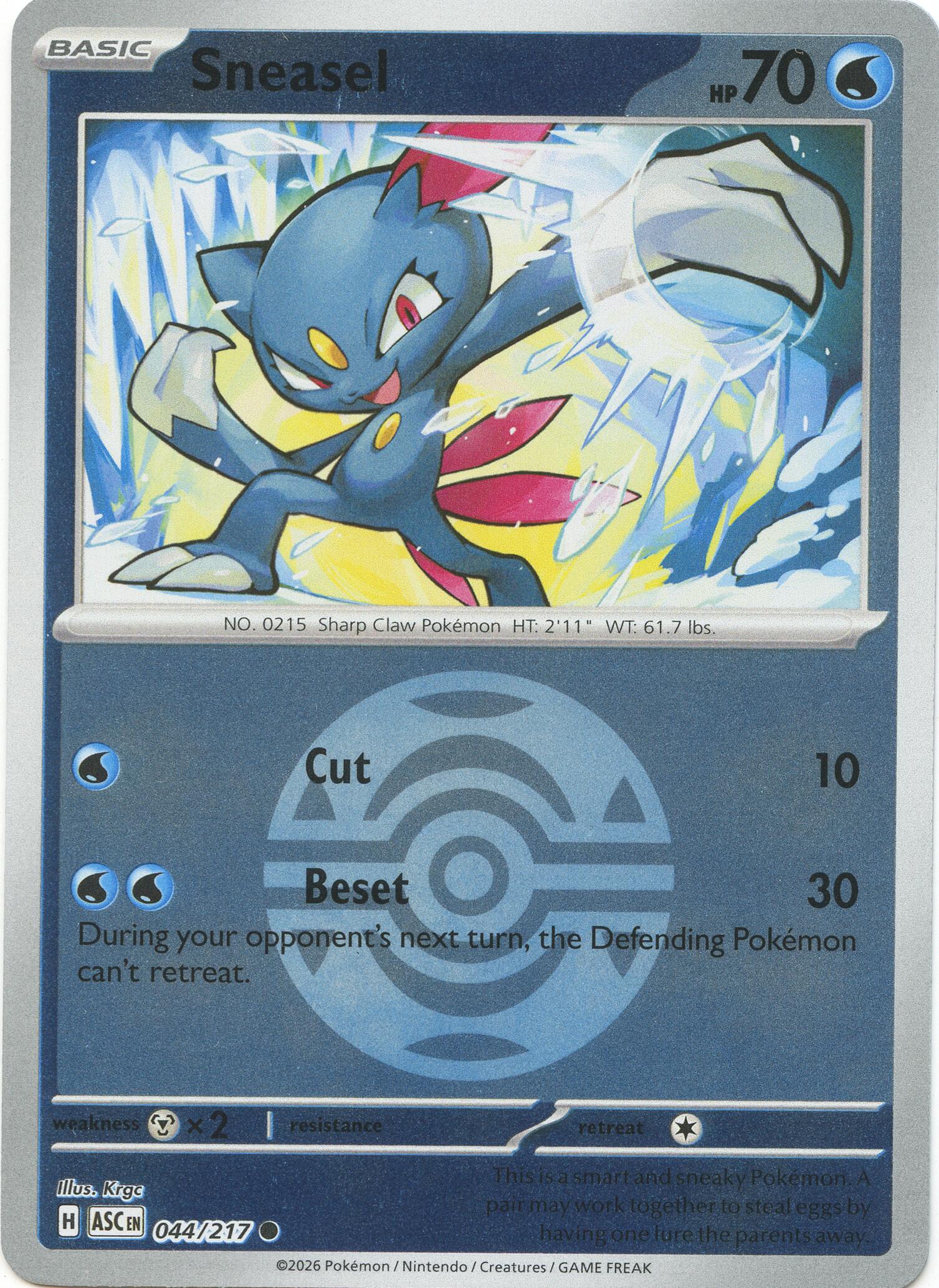Sneasel (044/217) (Dusk Ball) [Mega Evolution: Ascended Heroes] | Cracking-Singles