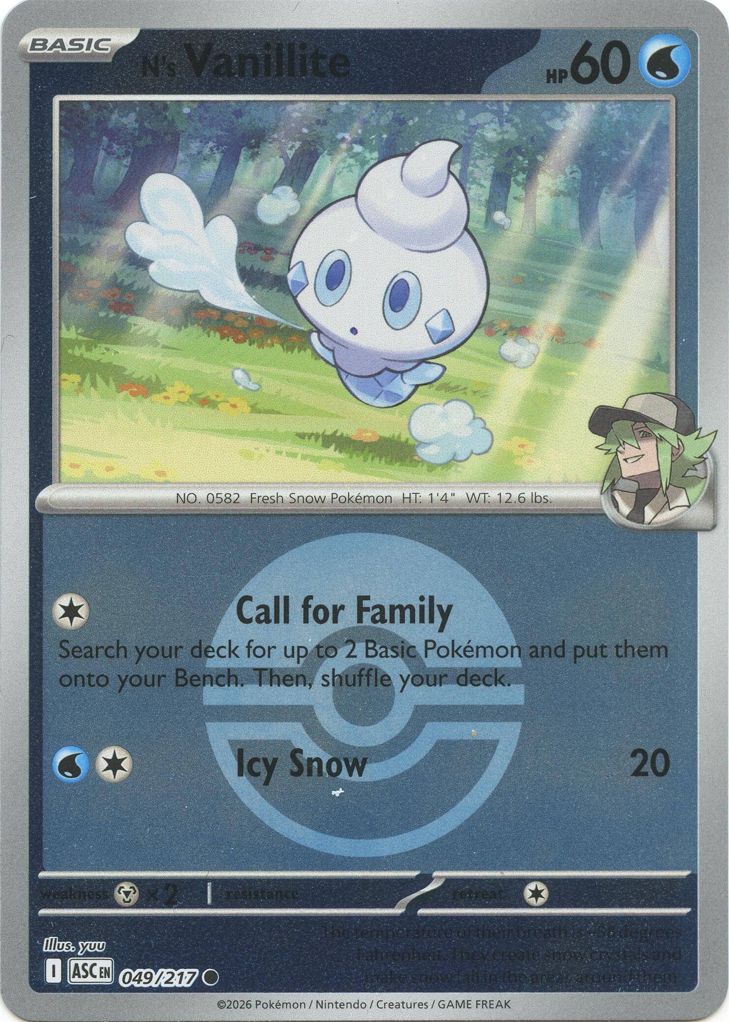 N's Vanillite (049/217) (Poke Ball) [Mega Evolution: Ascended Heroes] | Cracking-Singles