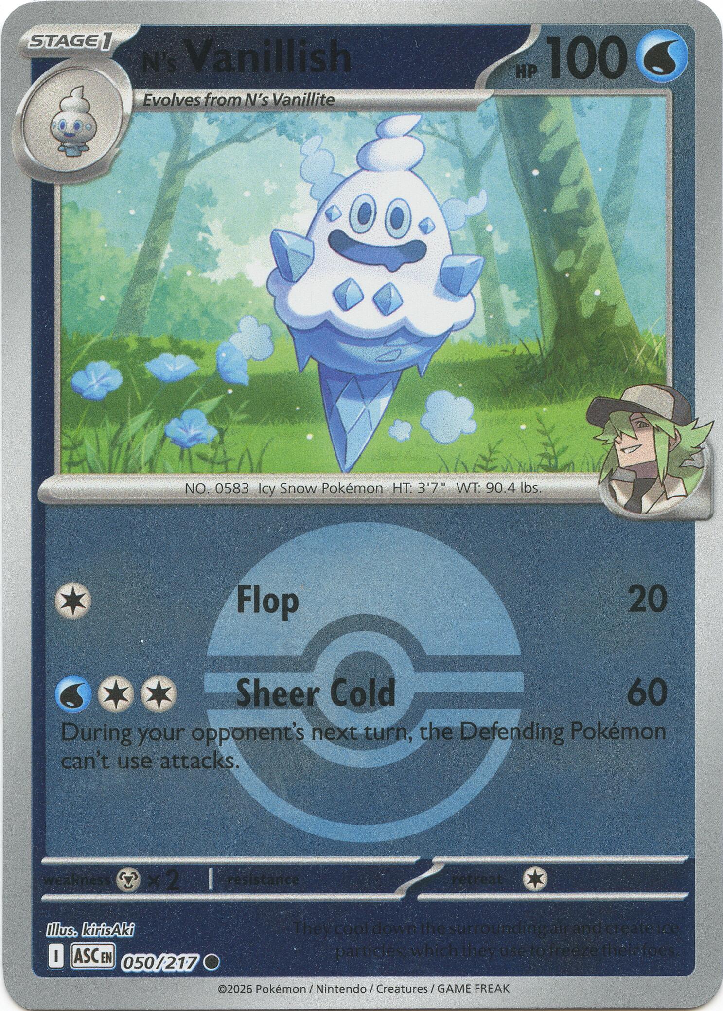 N's Vanillish (050/217) (Poke Ball) [Mega Evolution: Ascended Heroes] | Cracking-Singles