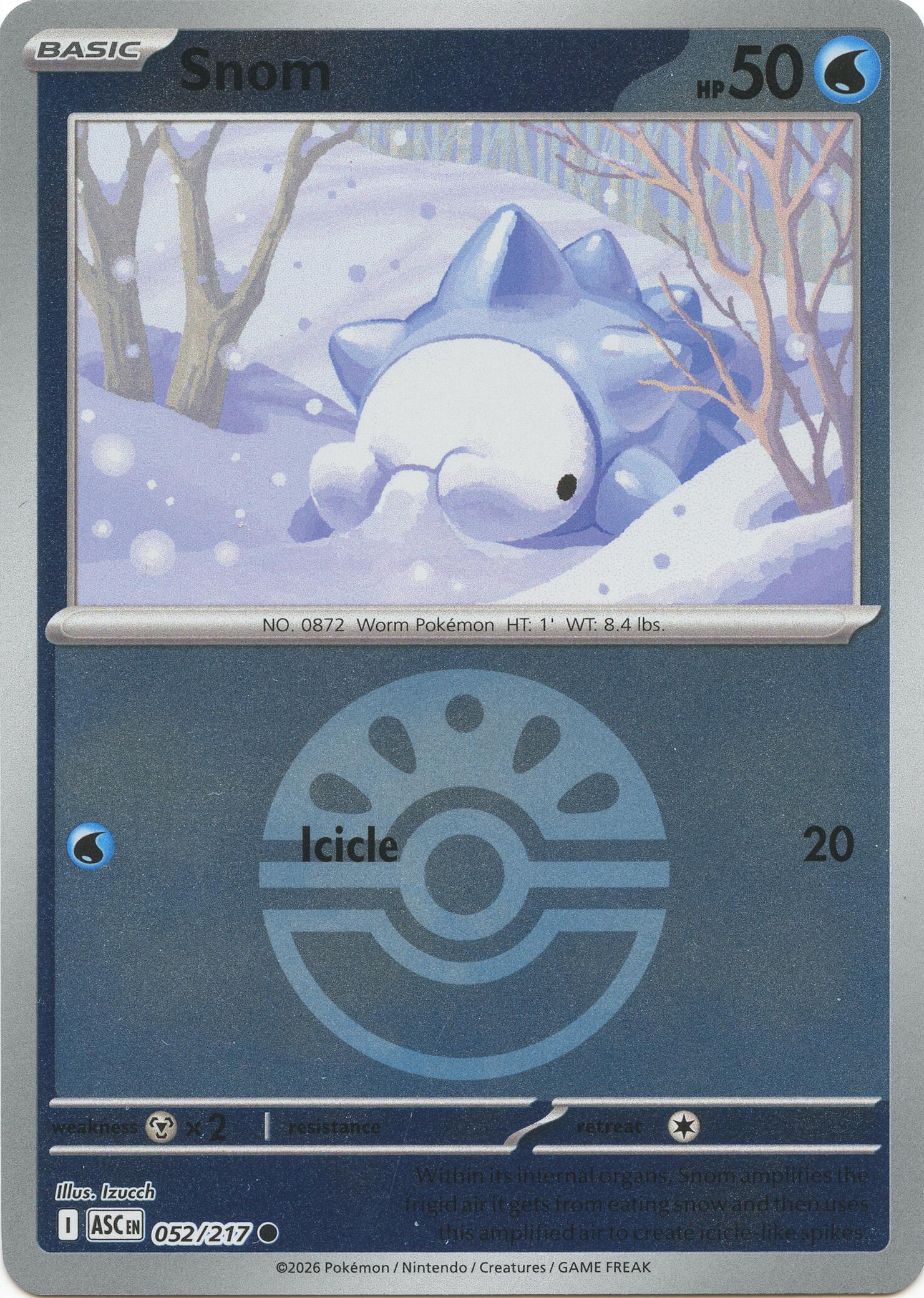 Snom (052/217) (Friend Ball) [Mega Evolution: Ascended Heroes] | Cracking-Singles