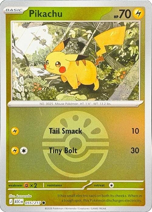 Pikachu (055/217) (Friend Ball) [Mega Evolution: Ascended Heroes] | Cracking-Singles
