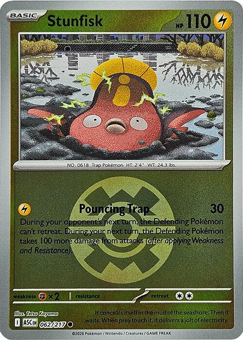 Stunfisk (062/217) (Quick Ball) [Mega Evolution: Ascended Heroes] | Cracking-Singles