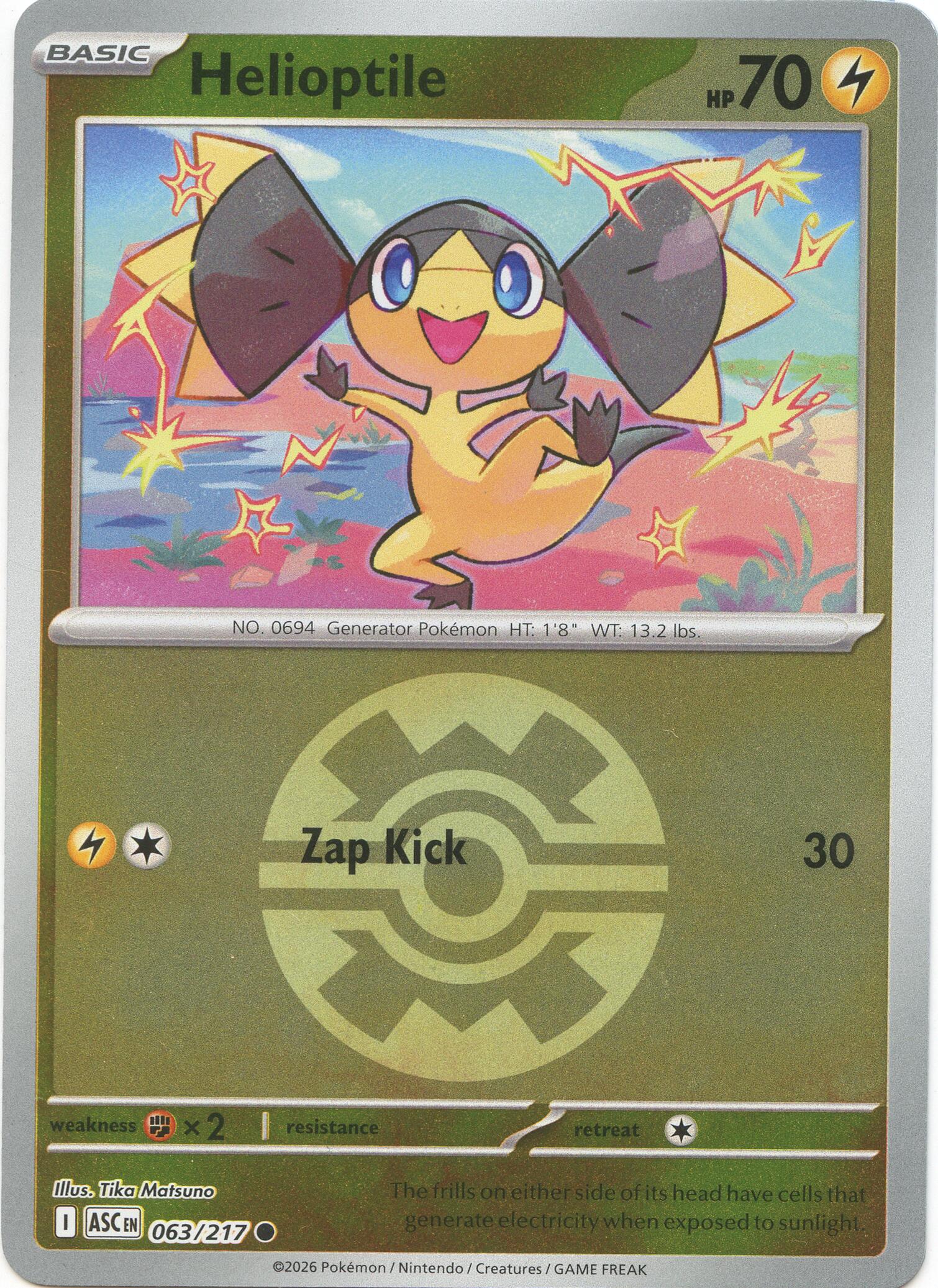 Helioptile (063/217) (Quick Ball) [Mega Evolution: Ascended Heroes] | Cracking-Singles