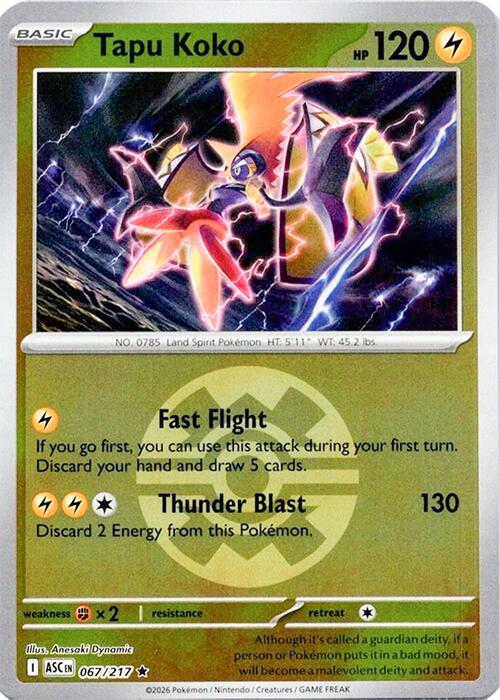 Tapu Koko (067/217) (Quick Ball) [Mega Evolution: Ascended Heroes] | Cracking-Singles
