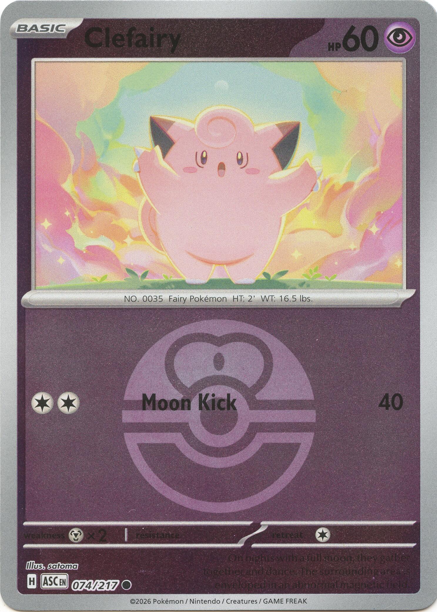 Clefairy (074/217) (Love Ball) [Mega Evolution: Ascended Heroes] | Cracking-Singles