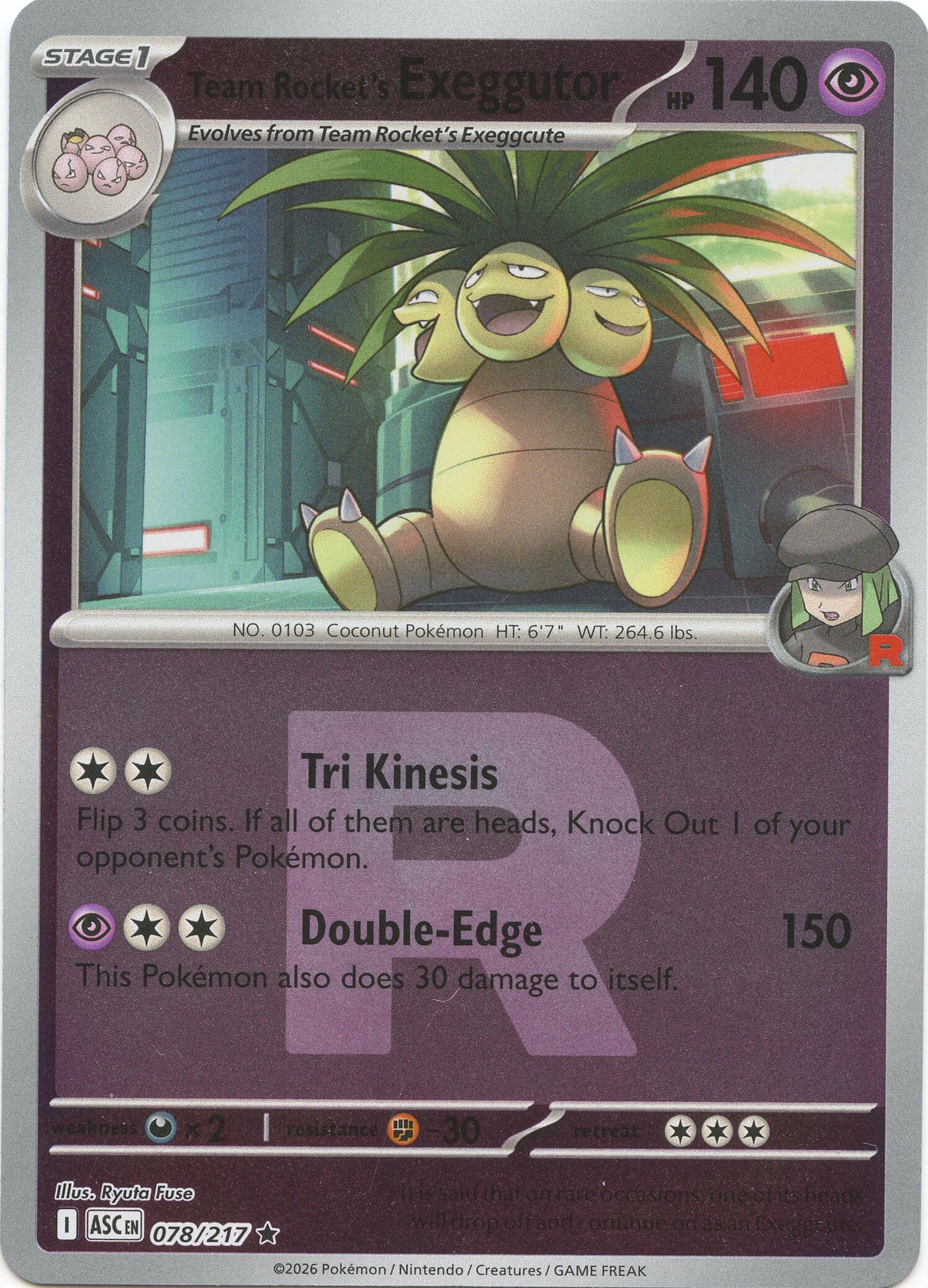 Team Rocket's Exeggutor (078/217) (Team Rocket) [Mega Evolution: Ascended Heroes] | Cracking-Singles