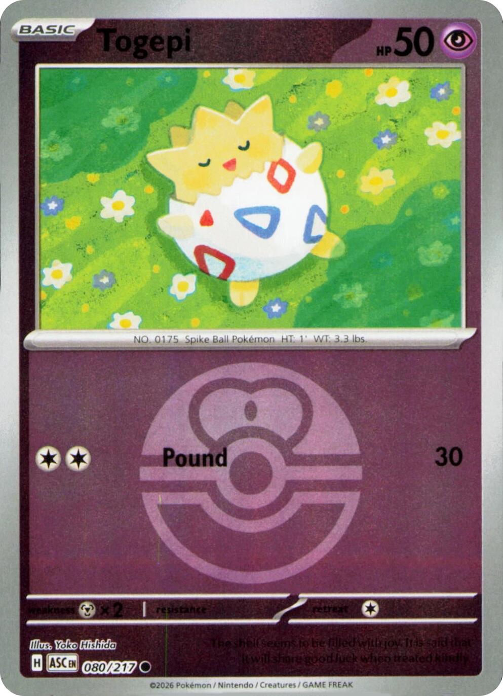 Togepi (080/217) (Love Ball) [Mega Evolution: Ascended Heroes] | Cracking-Singles
