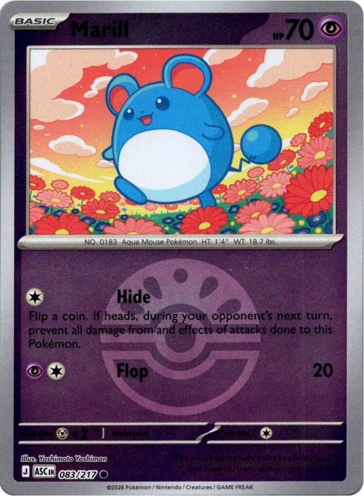 Marill (083/217) (Friend Ball) [Mega Evolution: Ascended Heroes] | Cracking-Singles
