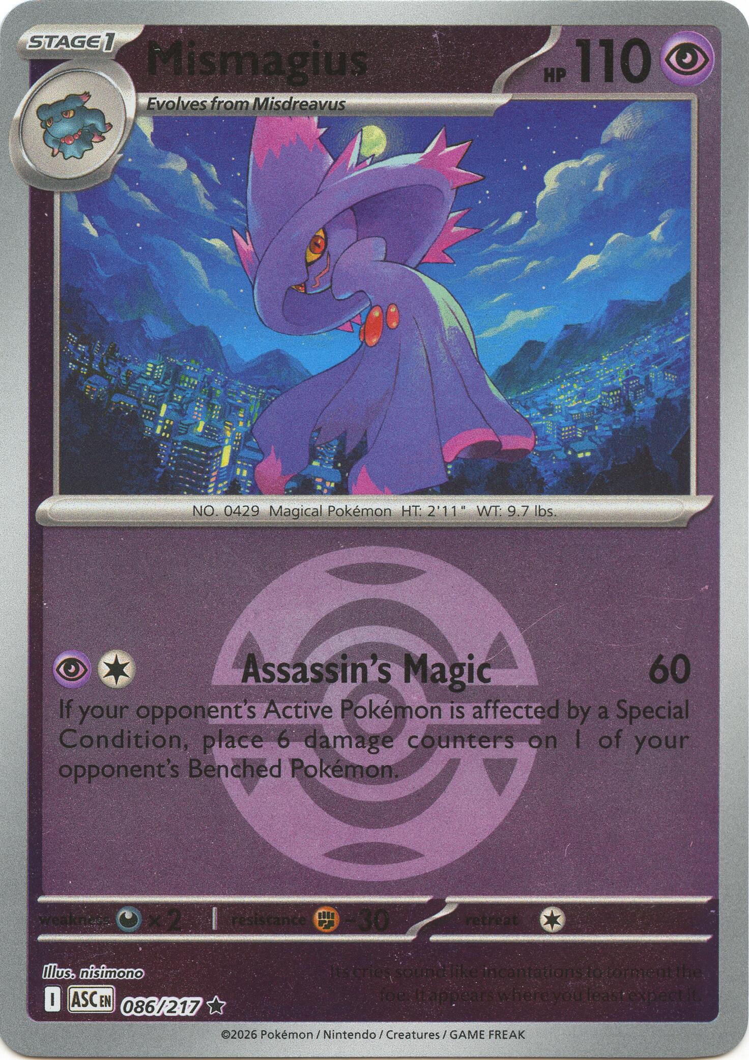 Mismagius (086/217) (Dusk Ball) [Mega Evolution: Ascended Heroes] | Cracking-Singles