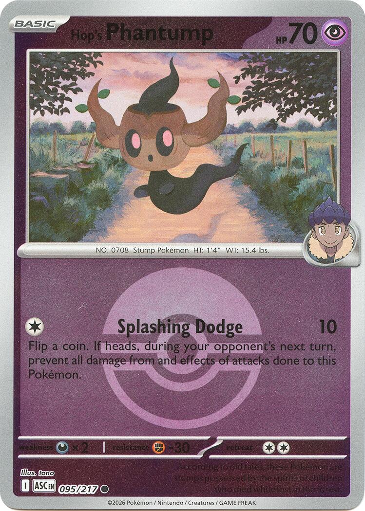 Hop's Phantump (095/217) (Poke Ball) [Mega Evolution: Ascended Heroes] | Cracking-Singles