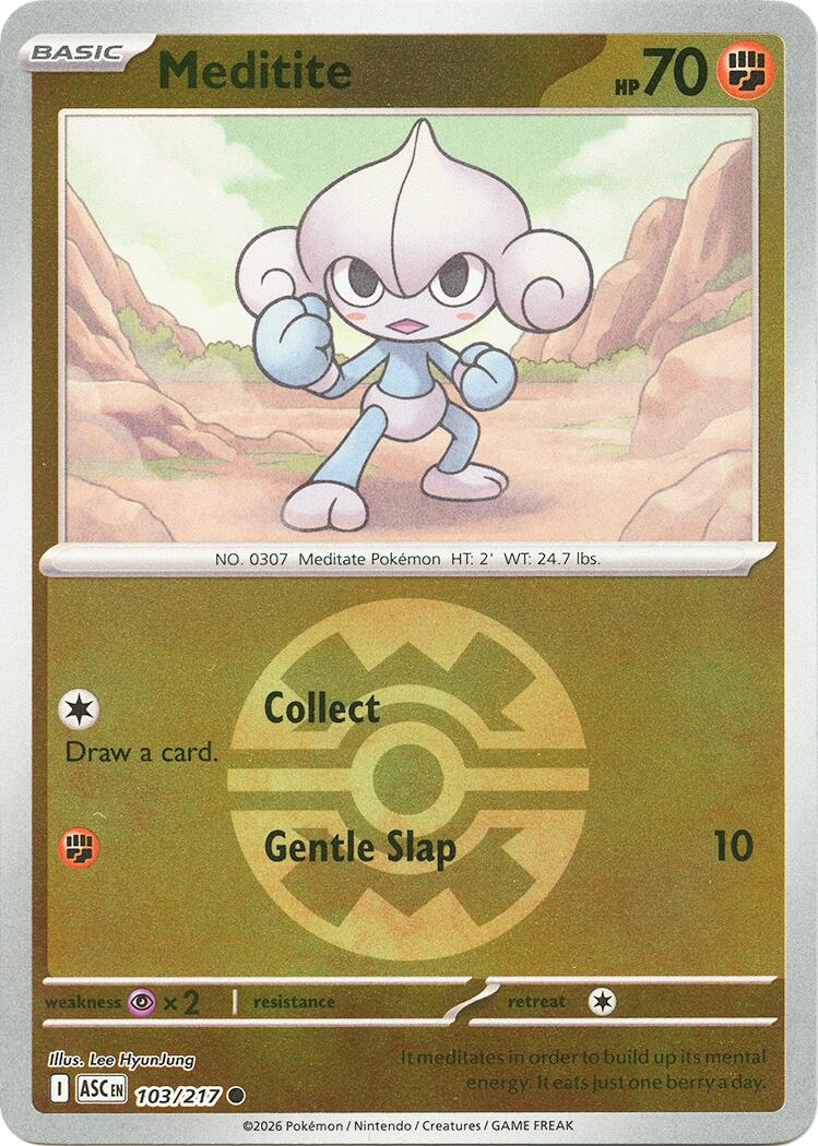 Meditite (103/217) (Quick Ball) [Mega Evolution: Ascended Heroes] | Cracking-Singles