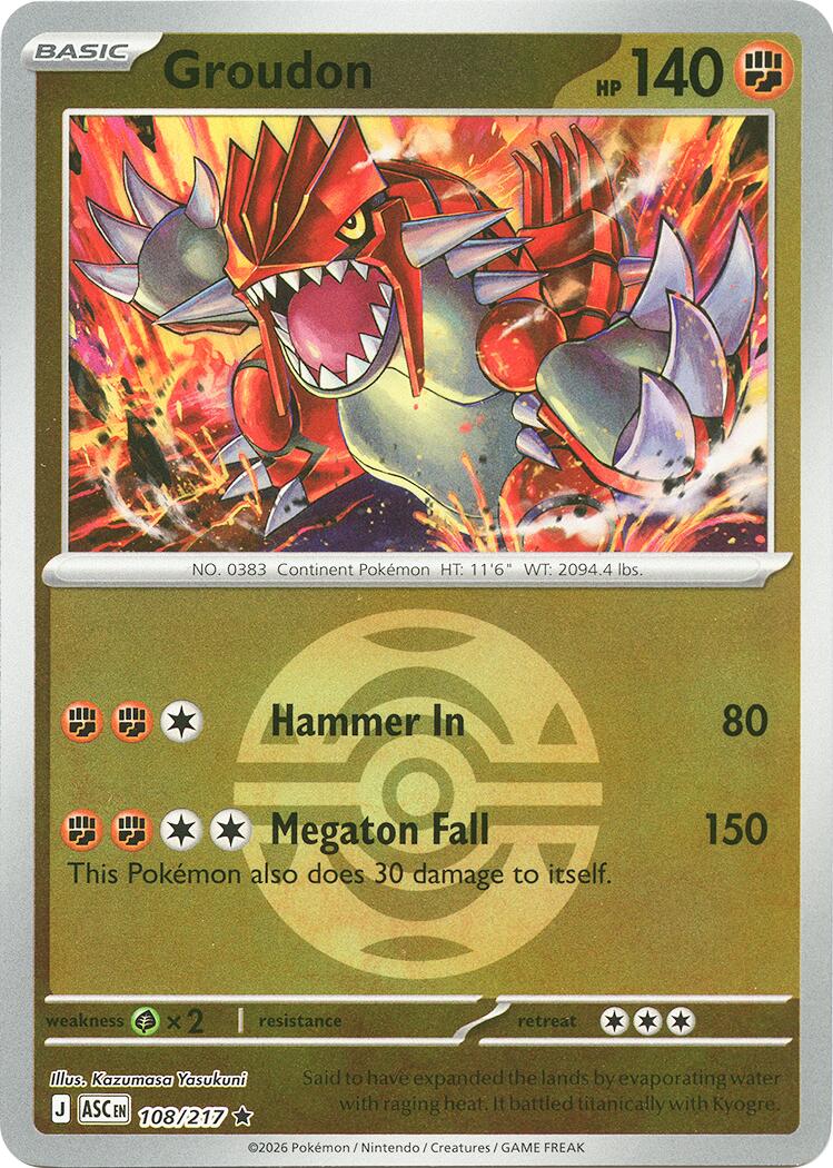 Groudon (108/217) (Dusk Ball) [Mega Evolution: Ascended Heroes] | Cracking-Singles