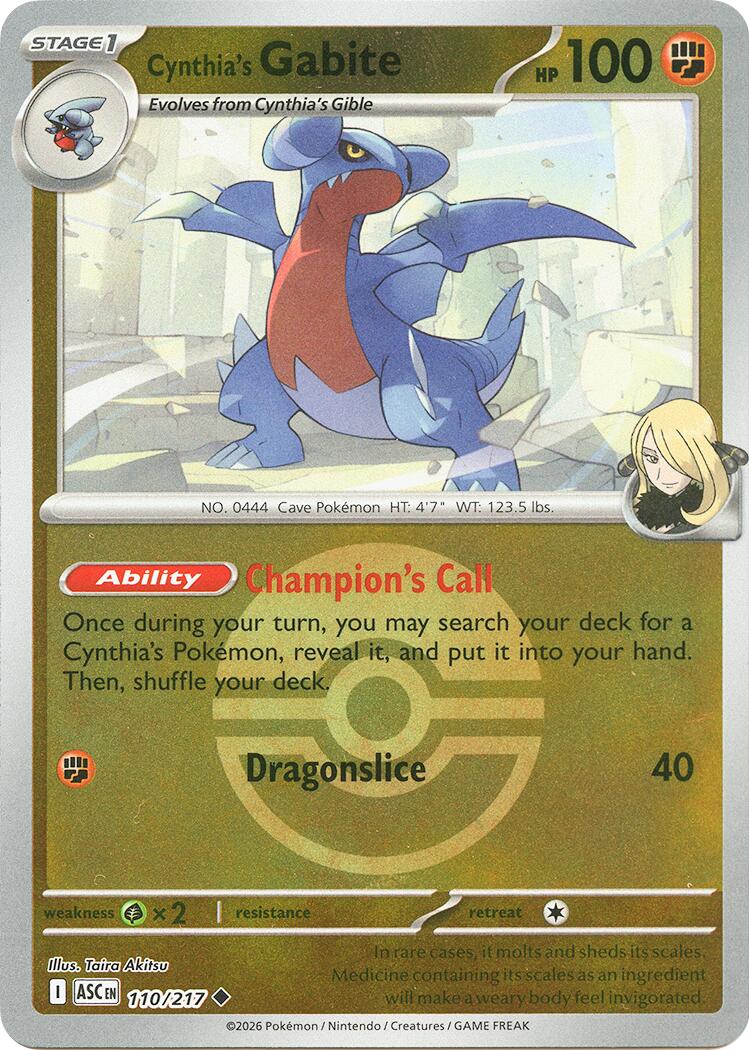 Cynthia's Gabite (110/217) (Poke Ball) [Mega Evolution: Ascended Heroes] | Cracking-Singles