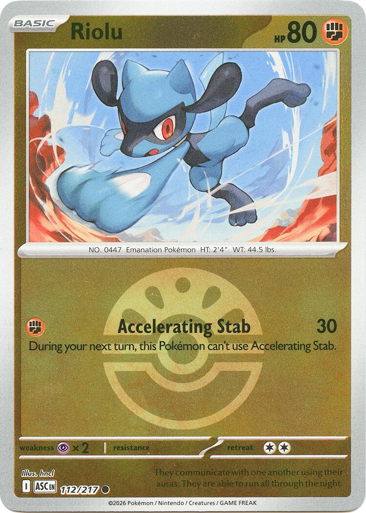 Riolu (112/217) (Friend Ball) [Mega Evolution: Ascended Heroes] | Cracking-Singles