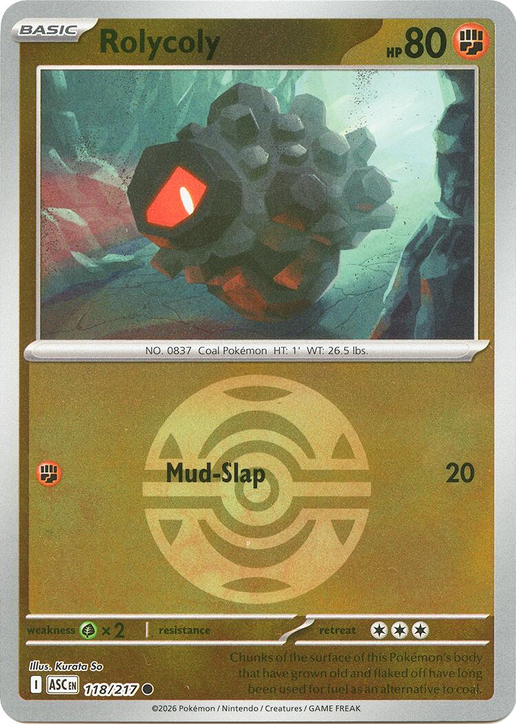 Rolycoly (118/217) (Dusk Ball) [Mega Evolution: Ascended Heroes] | Cracking-Singles