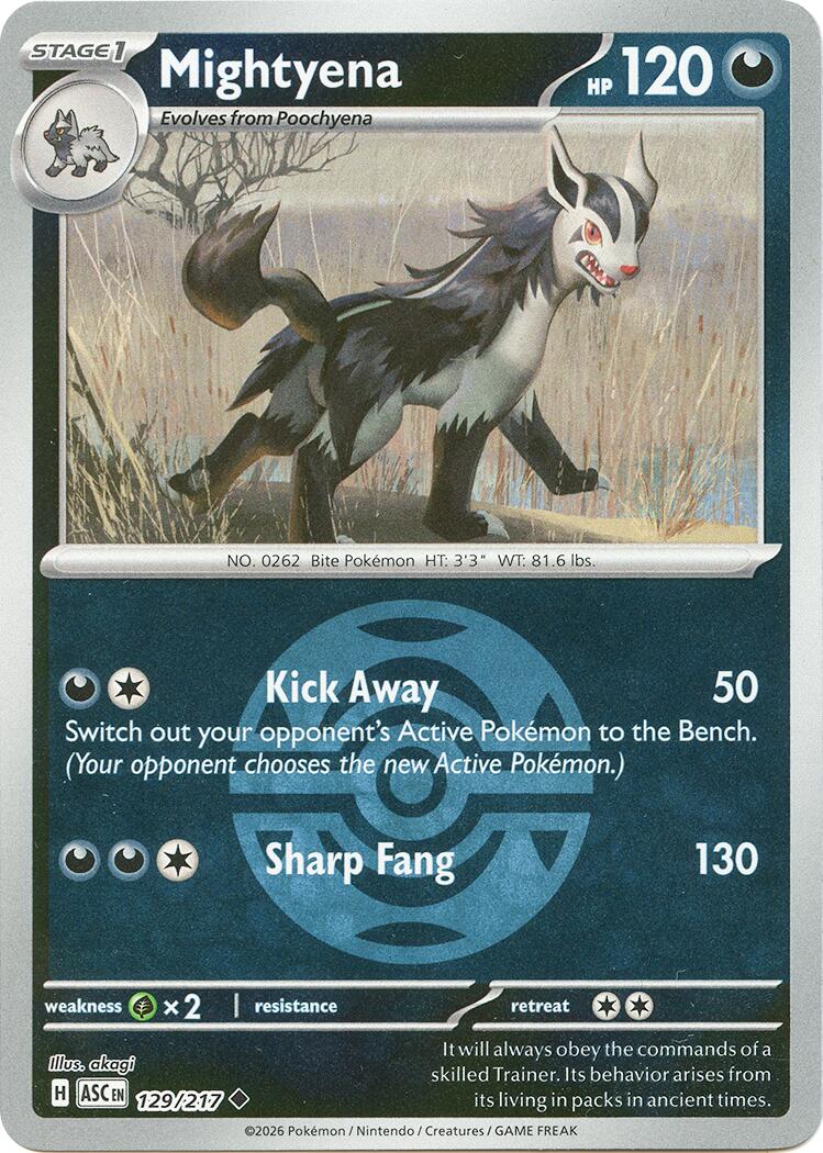 Mightyena (129/217) (Dusk Ball) [Mega Evolution: Ascended Heroes] | Cracking-Singles
