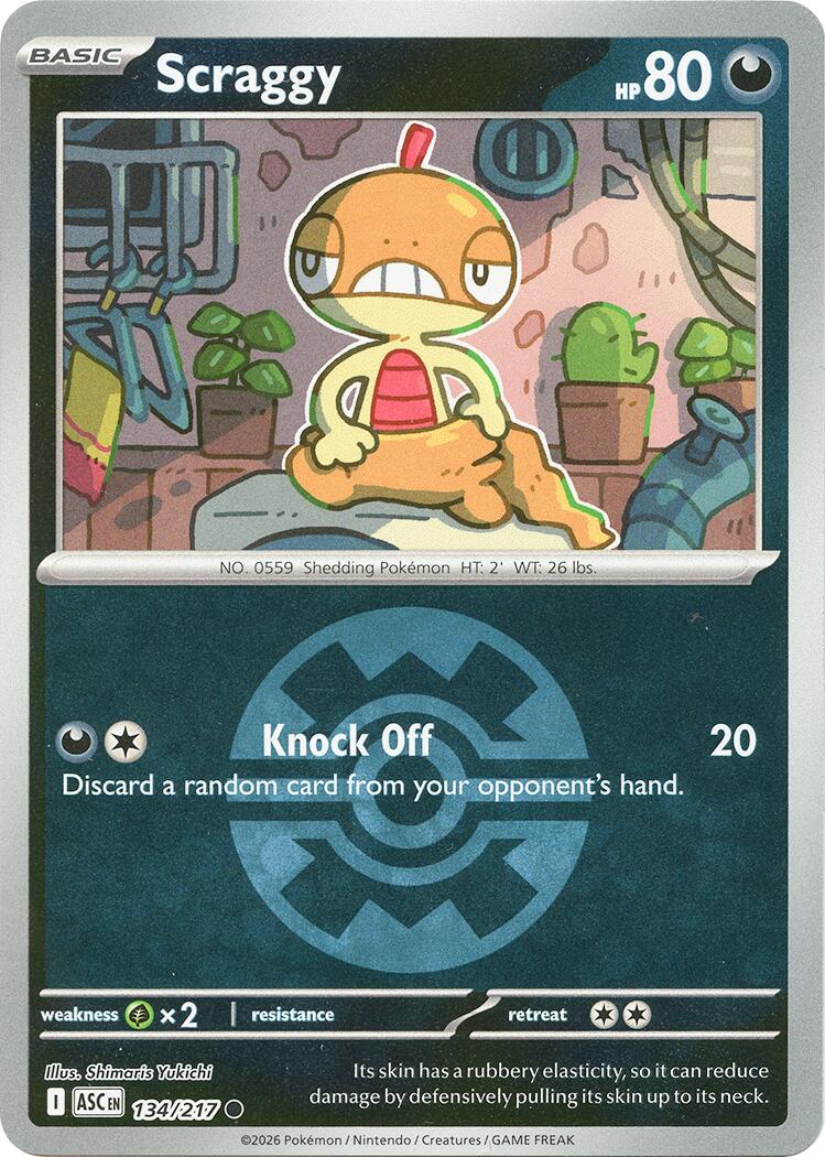 Scraggy (134/217) (Quick Ball) [Mega Evolution: Ascended Heroes] | Cracking-Singles