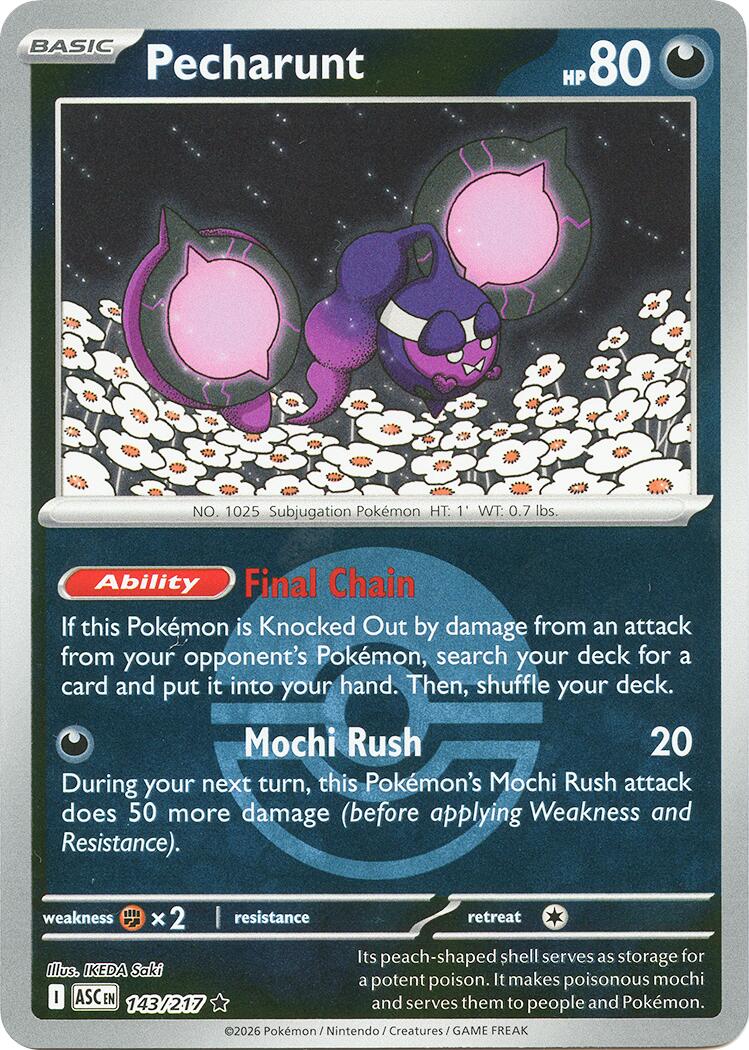 Pecharunt (143/217) (Poke Ball) [Mega Evolution: Ascended Heroes] | Cracking-Singles