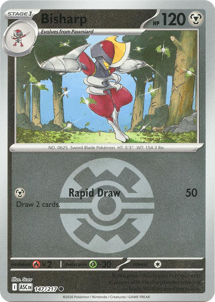 Bisharp (147/217) (Quick Ball) [Mega Evolution: Ascended Heroes] | Cracking-Singles