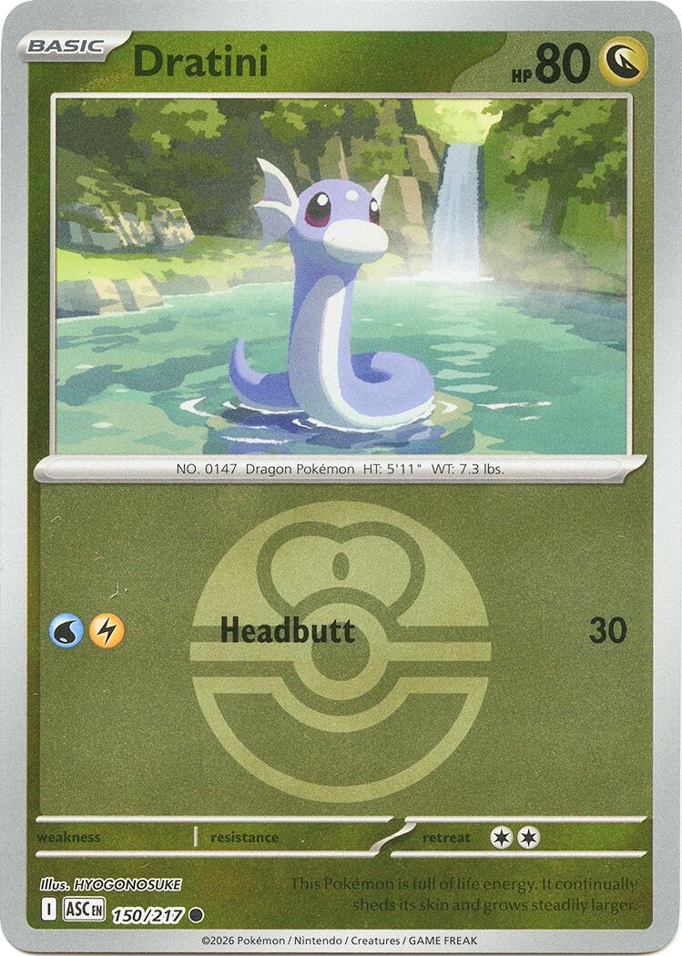 Dratini (150/217) (Love Ball) [Mega Evolution: Ascended Heroes] | Cracking-Singles