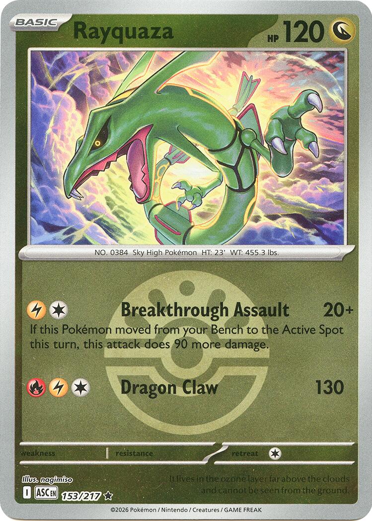 Rayquaza (153/217) (Friend Ball) [Mega Evolution: Ascended Heroes] | Cracking-Singles