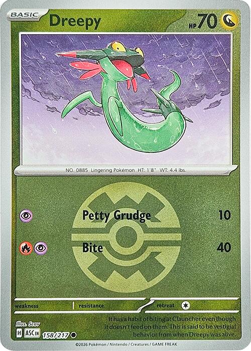 Dreepy (158/217) (Quick Ball) [Mega Evolution: Ascended Heroes] | Cracking-Singles