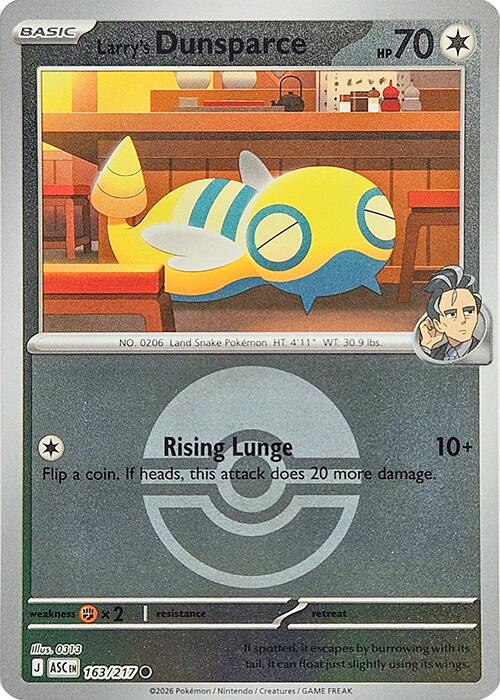 Larry's Dunsparce (163/217) (Poke Ball) [Mega Evolution: Ascended Heroes] | Cracking-Singles