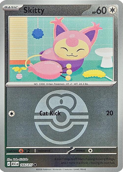 Skitty (165/217) (Love Ball) [Mega Evolution: Ascended Heroes] | Cracking-Singles