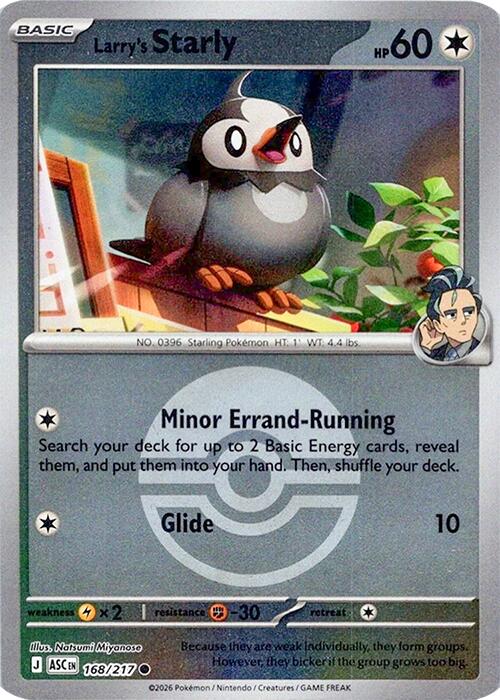 Larry's Starly (168/217) (Poke Ball) [Mega Evolution: Ascended Heroes] | Cracking-Singles