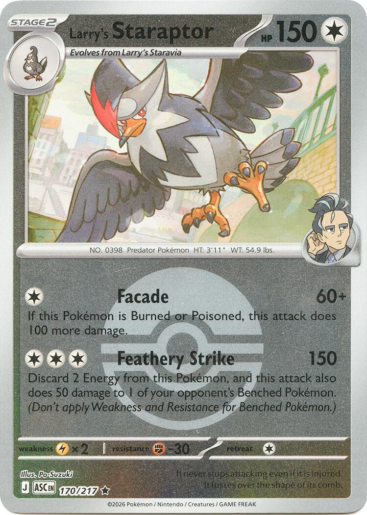 Larry's Staraptor (170/217) (Poke Ball) [Mega Evolution: Ascended Heroes] | Cracking-Singles