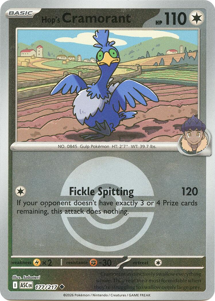 Hop's Cramorant (177/217) (Poke Ball) [Mega Evolution: Ascended Heroes] | Cracking-Singles