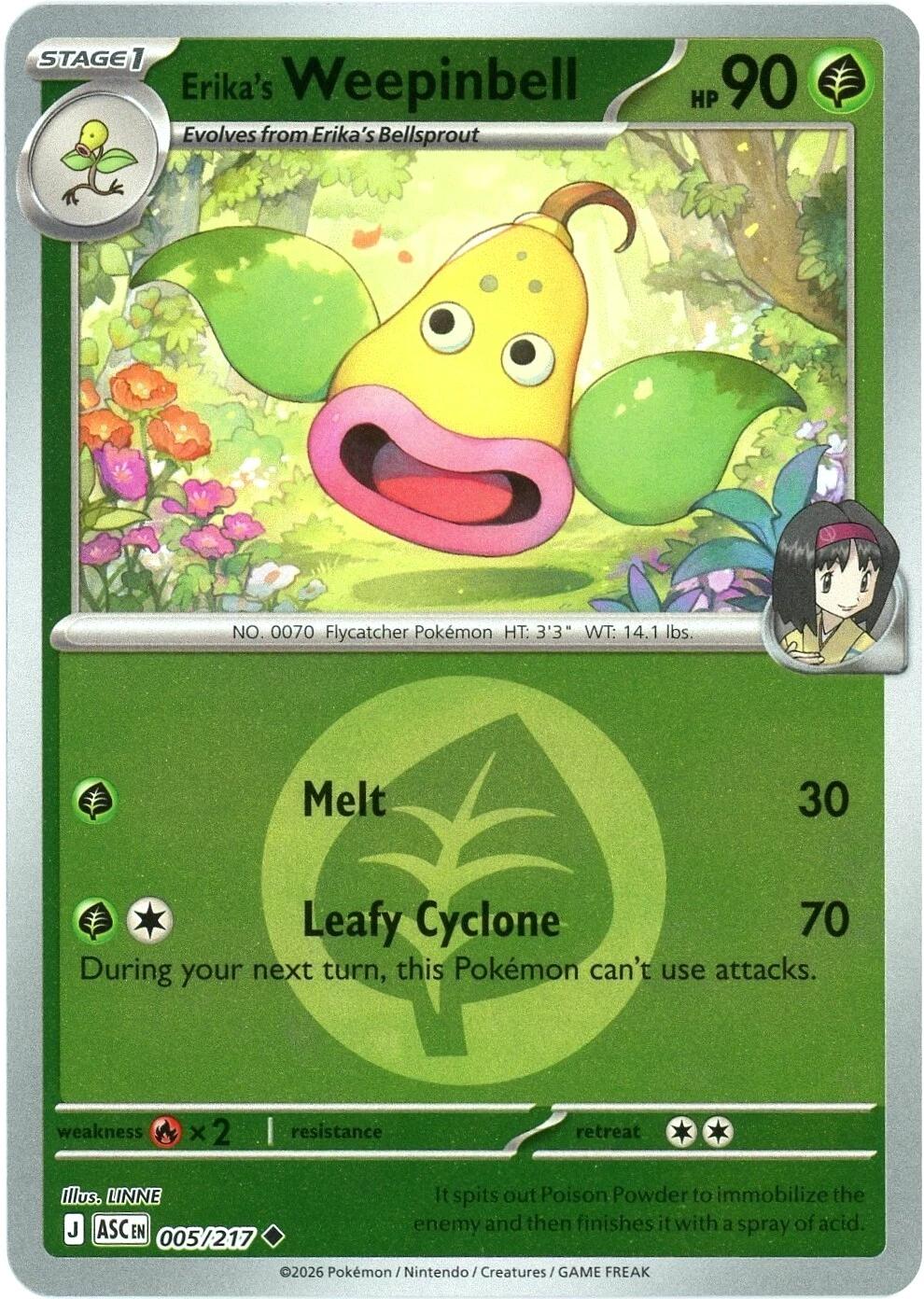 Erika's Weepinbell (005/217) (Energy Symbol Pattern) [Mega Evolution: Ascended Heroes] | Cracking-Singles