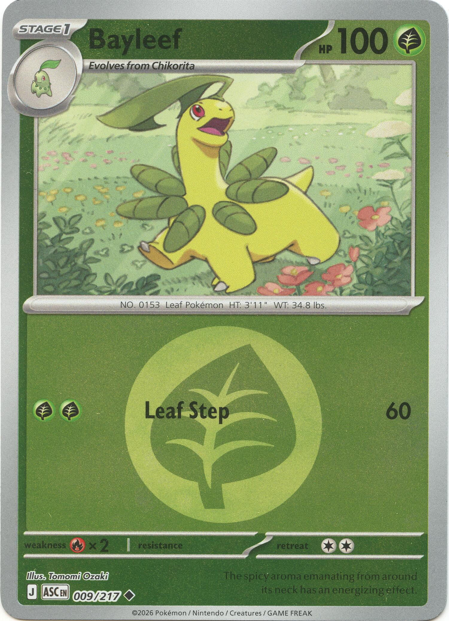 Bayleef (009/217) (Energy Symbol Pattern) [Mega Evolution: Ascended Heroes] | Cracking-Singles