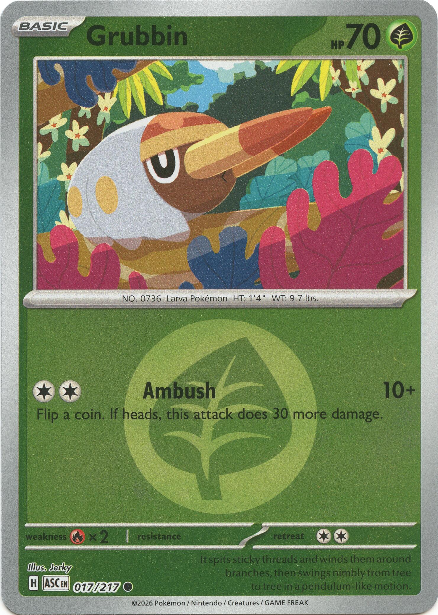 Grubbin (017/217) (Energy Symbol Pattern) [Mega Evolution: Ascended Heroes] | Cracking-Singles