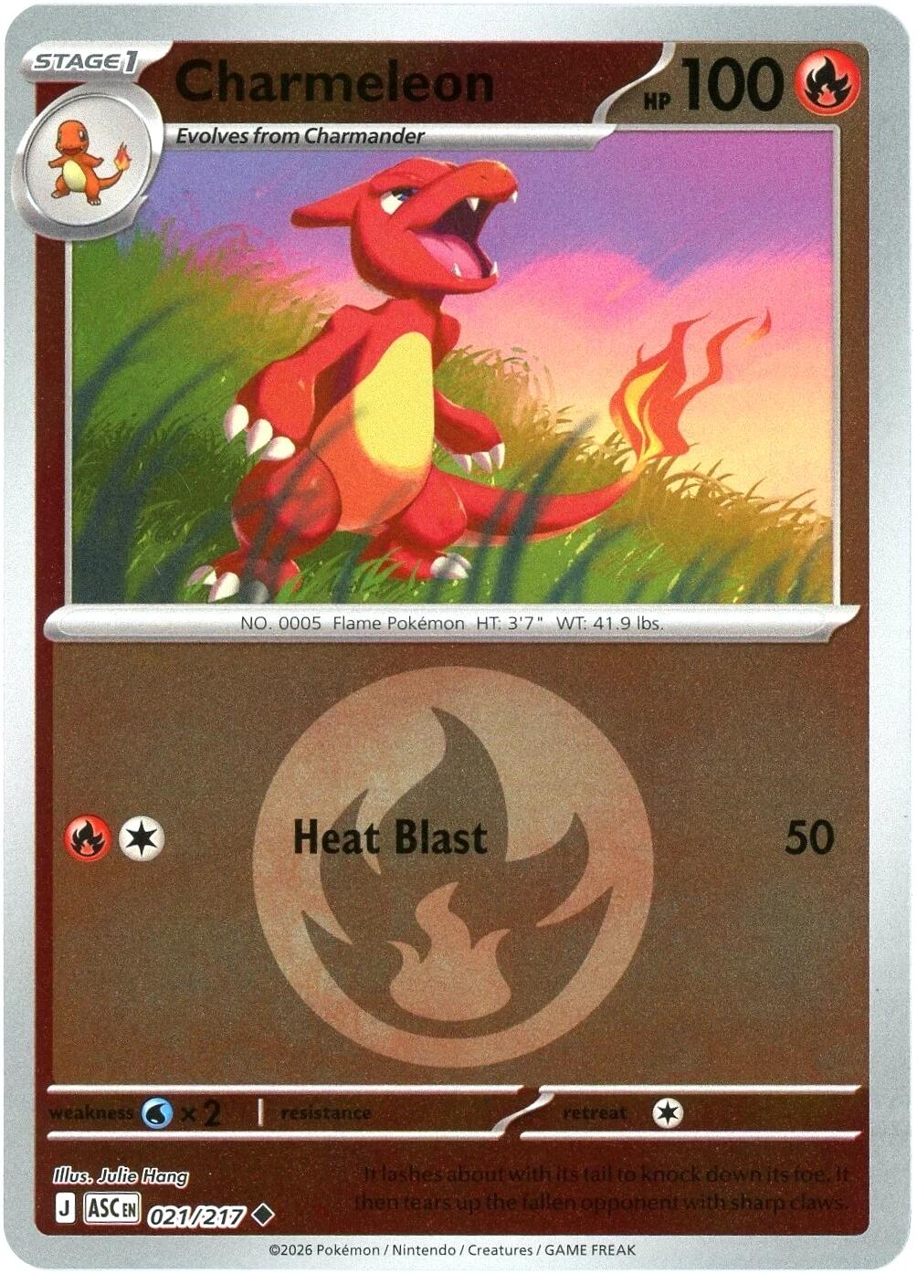 Charmeleon (021/217) (Energy Symbol Pattern) [Mega Evolution: Ascended Heroes] | Cracking-Singles