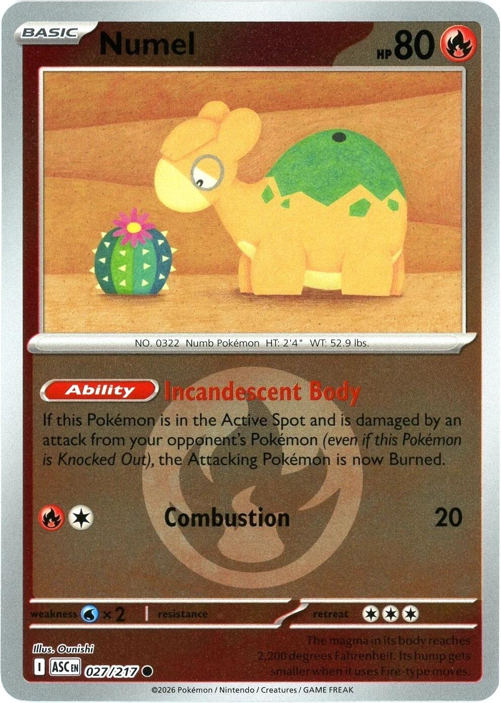 Numel (027/217) (Energy Symbol Pattern) [Mega Evolution: Ascended Heroes] | Cracking-Singles